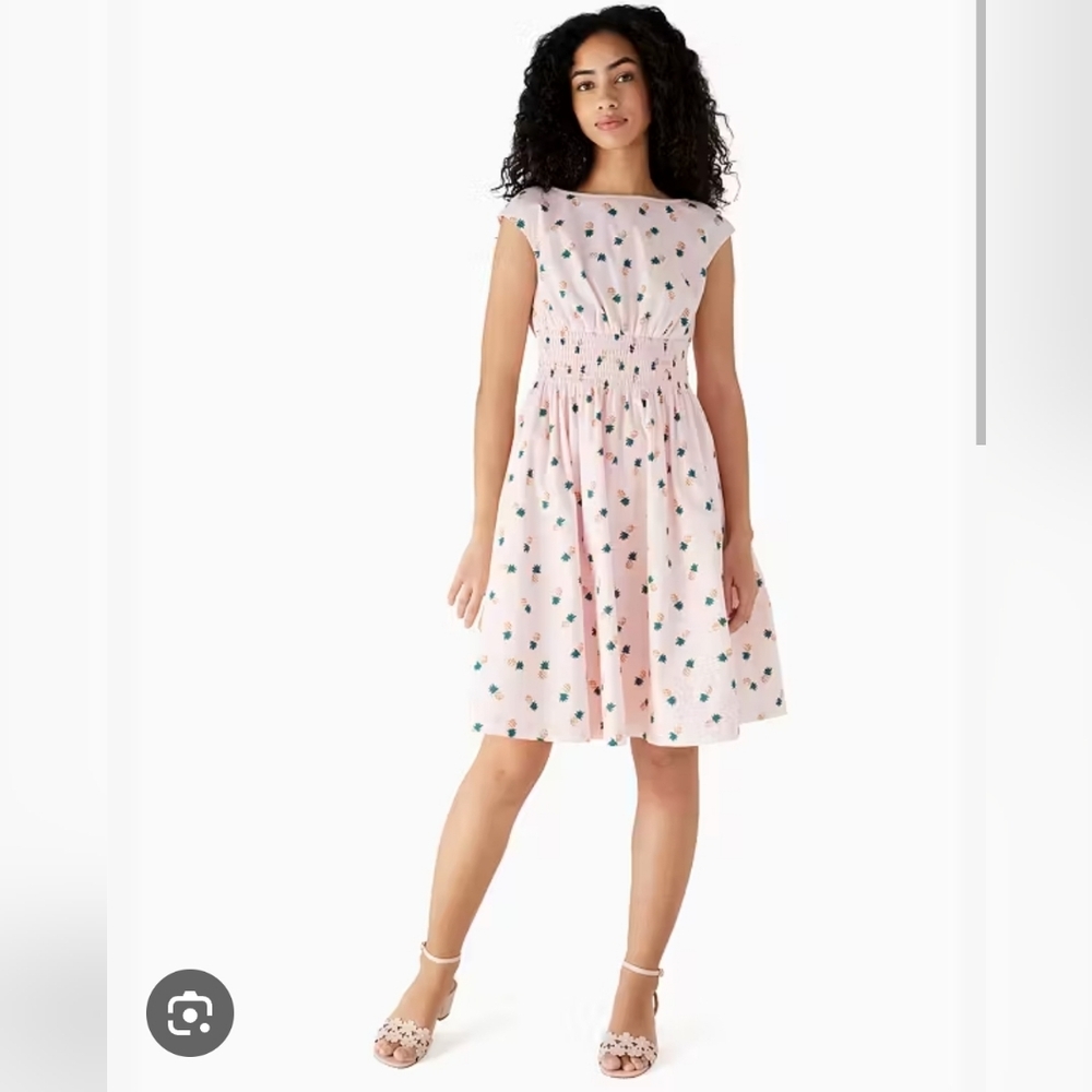 ♠️*SOLD**Kate Spade Pineapple Printed Blaire Midi Dress, Pink